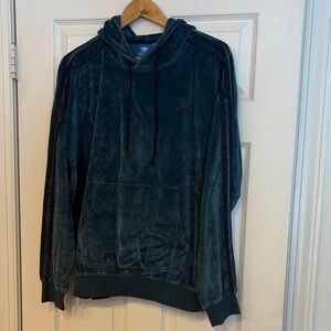 Adidas Teal Velour Hoodie